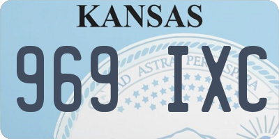 KS license plate 969IXC