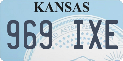 KS license plate 969IXE
