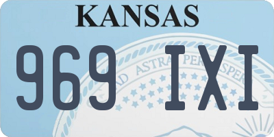 KS license plate 969IXI
