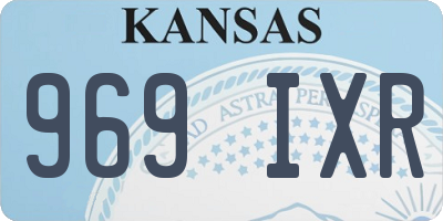 KS license plate 969IXR