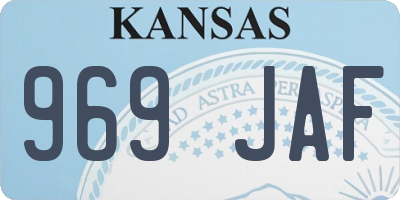 KS license plate 969JAF