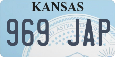 KS license plate 969JAP