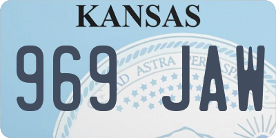 KS license plate 969JAW