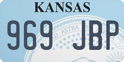 KS license plate 969JBP