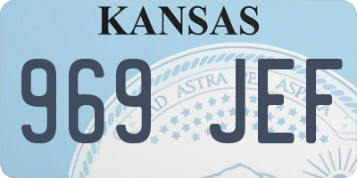 KS license plate 969JEF