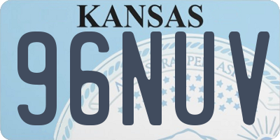 KS license plate 96NUV