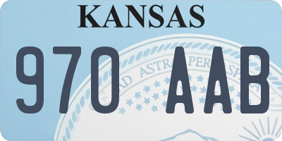 KS license plate 970AAB