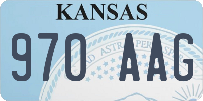 KS license plate 970AAG