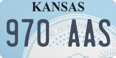 KS license plate 970AAS
