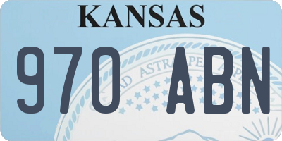 KS license plate 970ABN