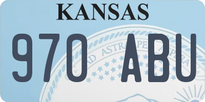 KS license plate 970ABU