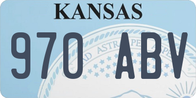 KS license plate 970ABV