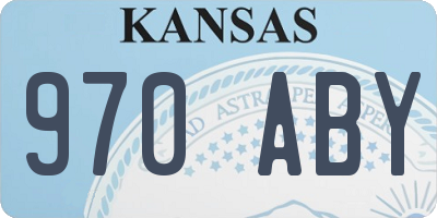 KS license plate 970ABY