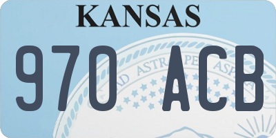 KS license plate 970ACB