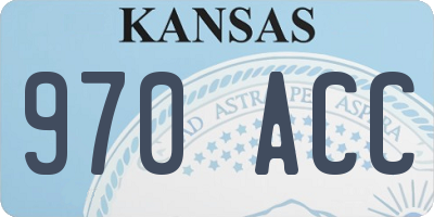 KS license plate 970ACC