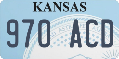 KS license plate 970ACD