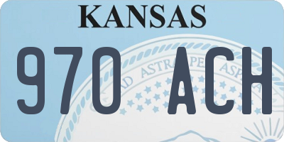 KS license plate 970ACH