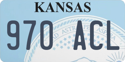 KS license plate 970ACL