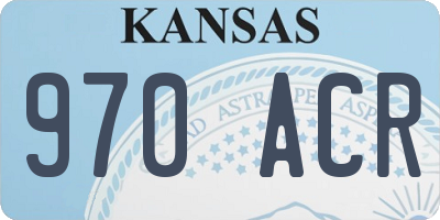 KS license plate 970ACR