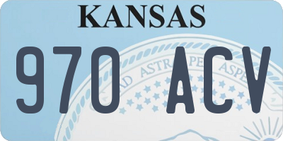 KS license plate 970ACV