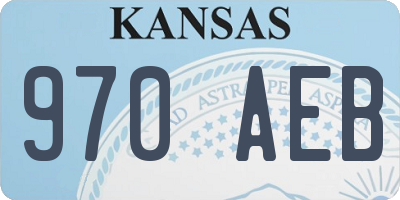 KS license plate 970AEB