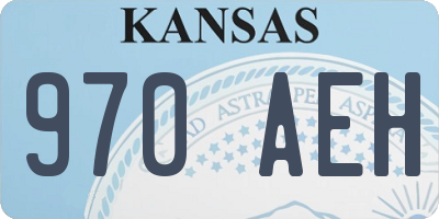 KS license plate 970AEH