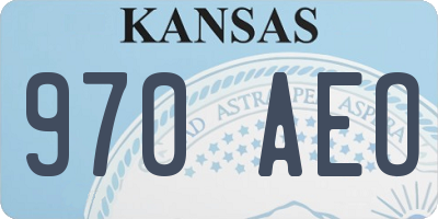 KS license plate 970AEO