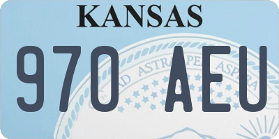 KS license plate 970AEU