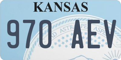 KS license plate 970AEV