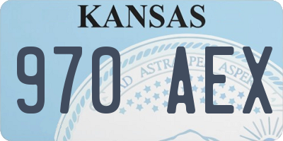 KS license plate 970AEX