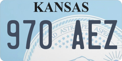 KS license plate 970AEZ