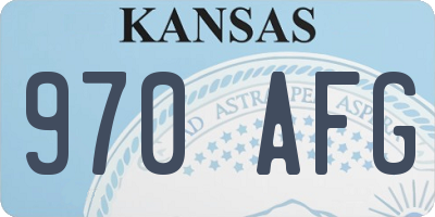 KS license plate 970AFG