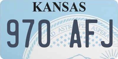 KS license plate 970AFJ