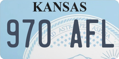 KS license plate 970AFL
