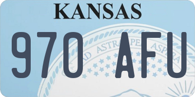 KS license plate 970AFU