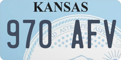 KS license plate 970AFV