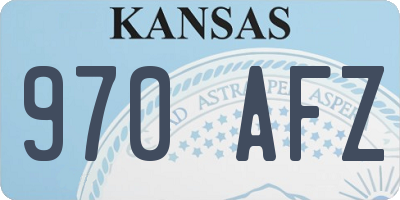 KS license plate 970AFZ