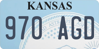 KS license plate 970AGD