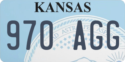KS license plate 970AGG