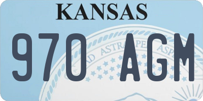 KS license plate 970AGM