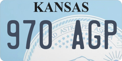 KS license plate 970AGP