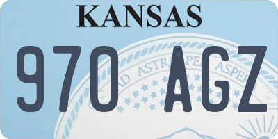 KS license plate 970AGZ