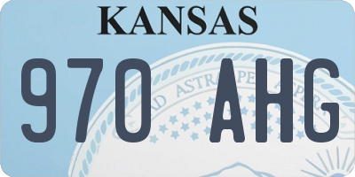 KS license plate 970AHG