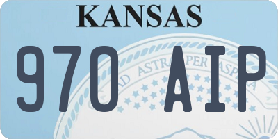 KS license plate 970AIP