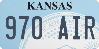 KS license plate 970AIR