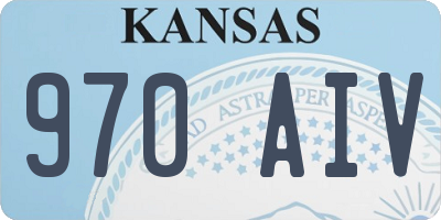 KS license plate 970AIV