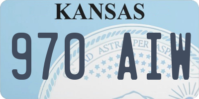 KS license plate 970AIW