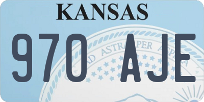 KS license plate 970AJE