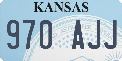 KS license plate 970AJJ
