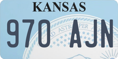 KS license plate 970AJN